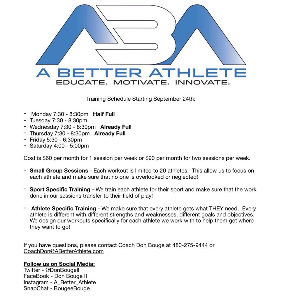 DonBougeII's tweet photo. Last chance to sign up for the best training in SiouxLand!! We get rolling Monday!! Let us help you be A Better Athlete! #TeamGetBetter #CultureShift #Familia https://t.co/s27fliAKhQ