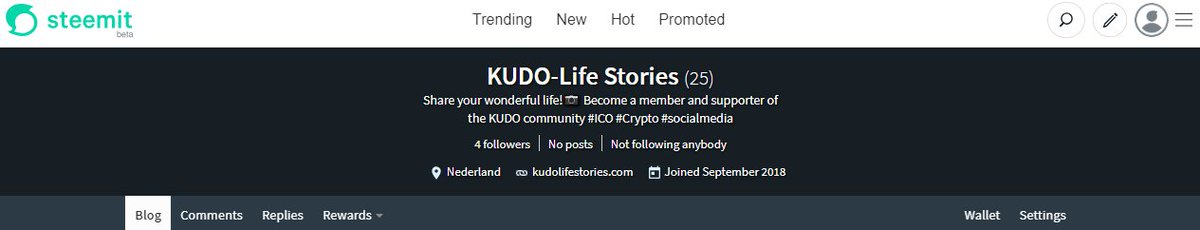 Follow on Steemit! As of now we are now live on steemit to blog about our mission! The first blog will follow soon Check it out:  steemit.com/@kudolifestori… #ico #socialmedia #KUDO $KUDO #Crypto #cryptocurrency #likes #upvvote #decentralized #crypto #currency #sharing #lifestories