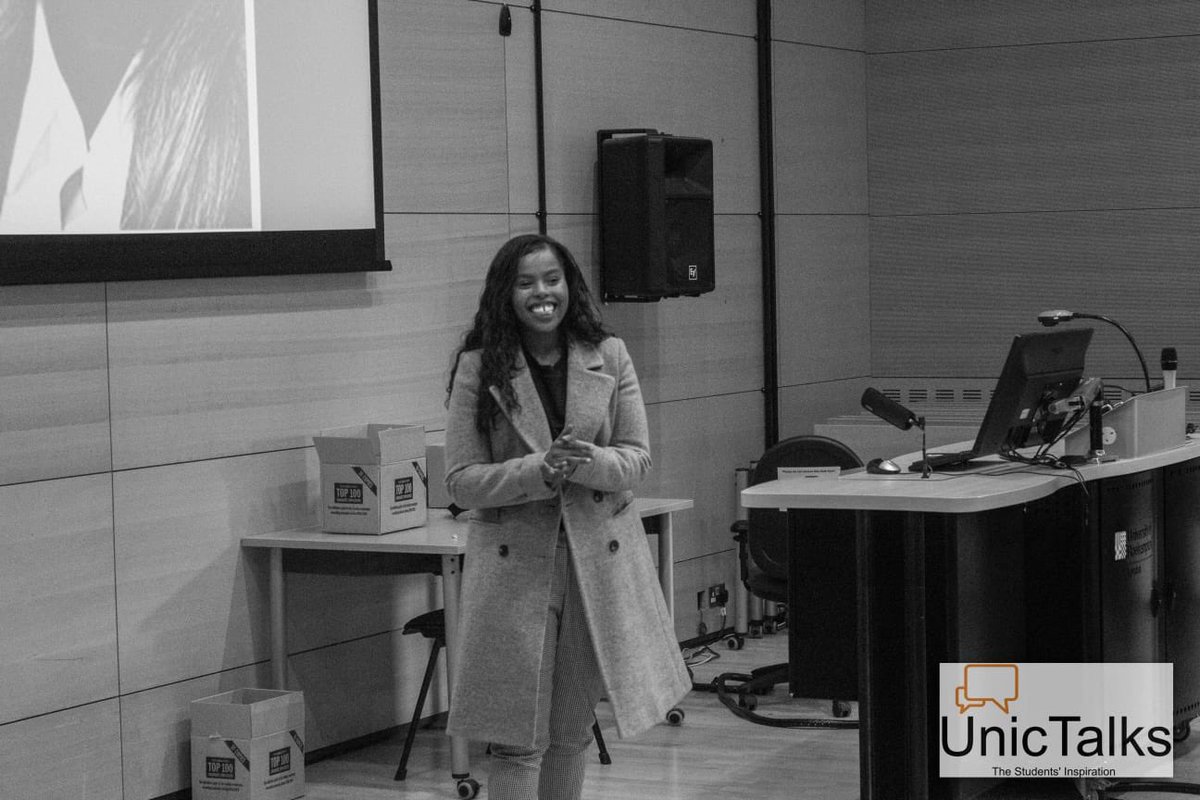 UnicTalks's tweet photo. Our speaker Jamala Osman welcoming back Business students at the Univerd of Roehampton- London. 
PH: Barnaby Spikings #unictalks #events #students #university #inspire https://t.co/H1g7o2rZyo