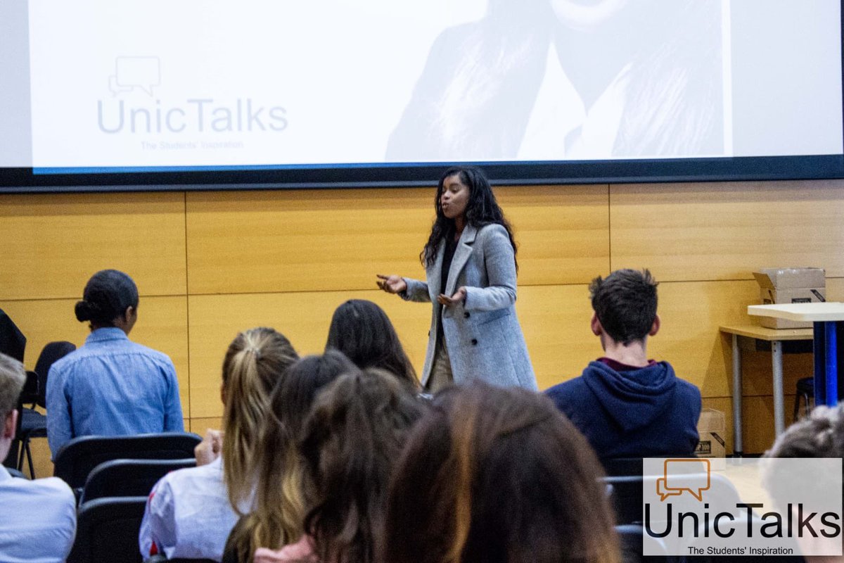 UnicTalks's tweet photo. Our speaker Jamala Osman welcoming back Business students at the Univerd of Roehampton- London. 
PH: Barnaby Spikings #unictalks #events #students #university #inspire https://t.co/H1g7o2rZyo