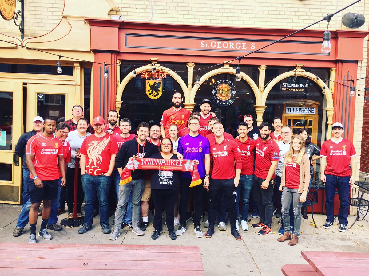A great crowd this morning with the <a href="/CCScousers/">Cream City Scousers</a> &amp; <a href="/LFCMKE/">LFC Milwaukee</a> cheering on <a href="/LFC/">Liverpool FC</a> at the <a href="/threelionspub/">Three Lions Pub</a> ⚽️Let’s keep the 3-0 lead against Southampton going ! <a href="/NBCSportsSoccer/">NBC Sports Soccer</a> #MyPLMorning