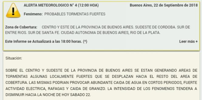 MixPinamar's tweet photo. Alerta Meteorológico https://t.co/HMWTEbVnlK
