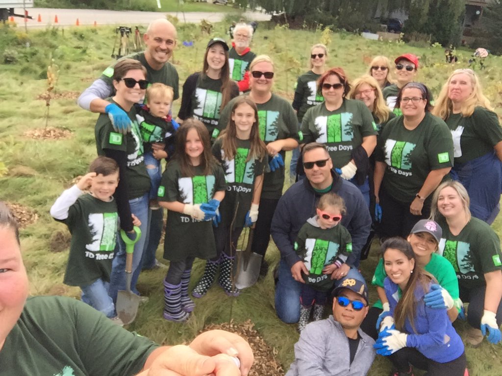 Great morning planting trees in Greenway Park. #TDTreeDays #CommunityMatters #legendaryleaders