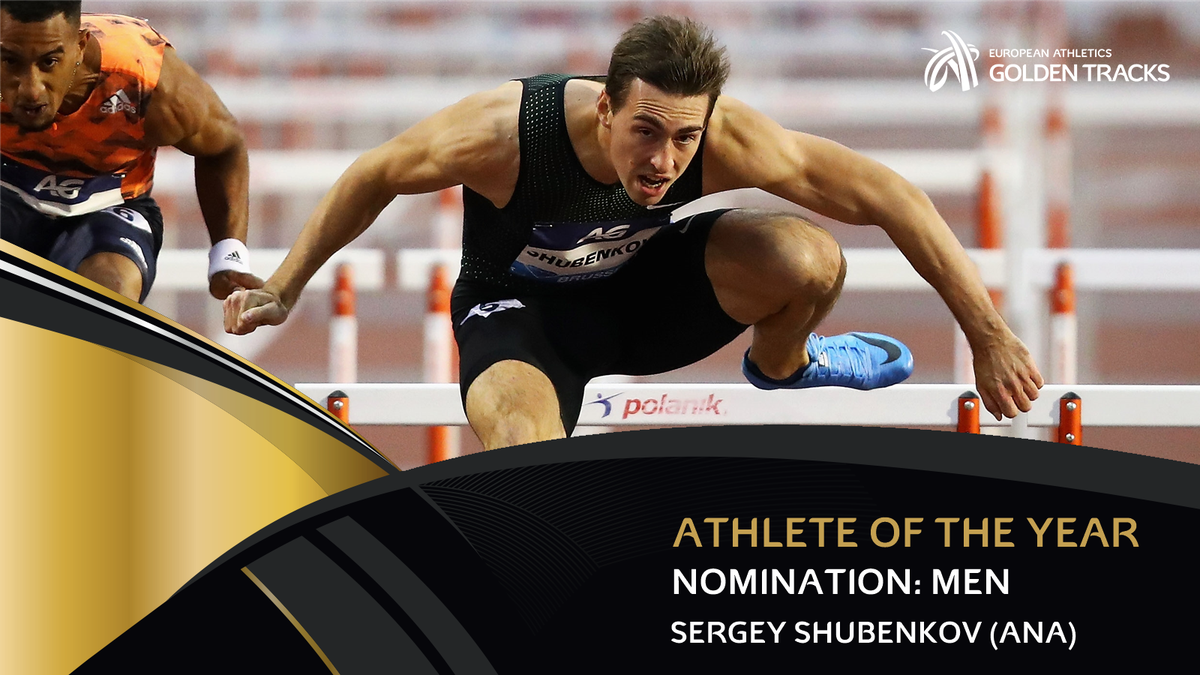 EuroAthletics's tweet image. RT to vote for Sergey Shubenkov as your male Athlete of the Year!

Shubenkov took back-to-back wins in the Diamond League final (12.97) and the Continental Cup (13.03) and had four sub-13 second performances in 2018. 

Voting closes at 12.00 CET on Friday 5 October.
#GoldenTracks