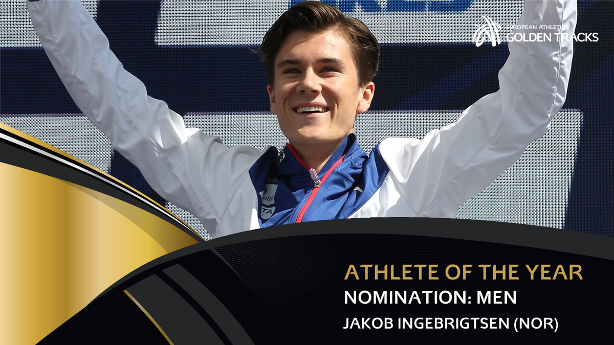 RT to vote for Jakob Ingebrigtsen as your male Athlete of the Year!

Ingebrigtsen won a 1500/5000m double at the European Championships and broke European U20 records in the 1500m, mile and 5000m. 

Voting closes at 12.00 CET on Friday 5 October.
#GoldenTracks