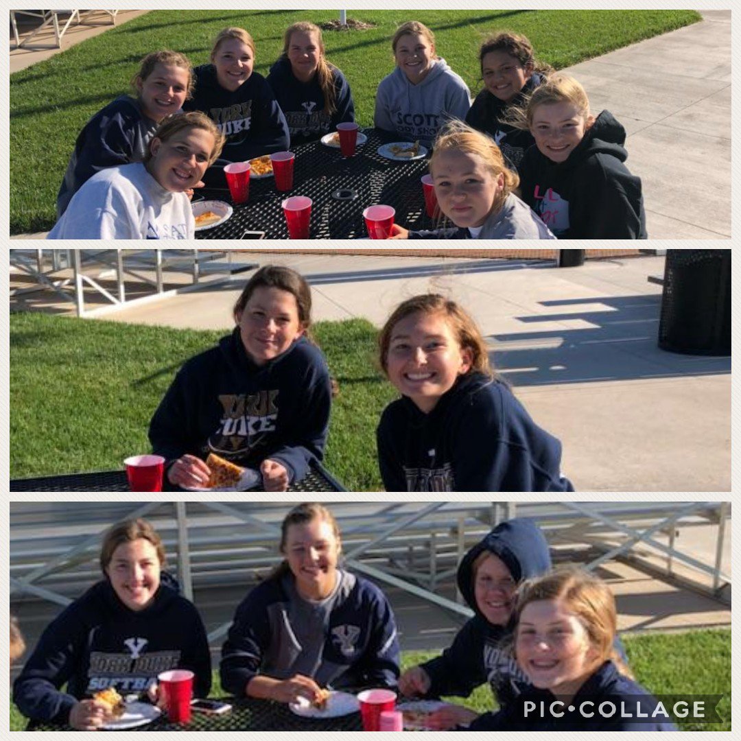 YorkDukeSB's tweet photo. Nothing better than having 22 York Duke Softball players show up on a Saturday off for volunteer practice!!
Or was it the breakfast pizza and chocolate milk afterwards??
Either way, great job gals!! 
Keep improving!
#breakfastclub 
#compete2gether https://t.co/26chCw1mcB