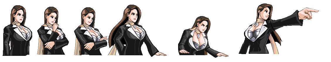 Not my usual stuff, but here's some sprites of Older Mia Fey as the de...