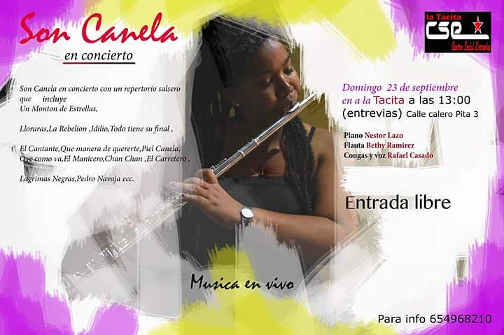 mañana a la hora de comer con Son Canela en la Tacita 
#soncanela#salsa#musicaenvivo#rafaelcasado#soncubano#musicalatina#bailarundomingo