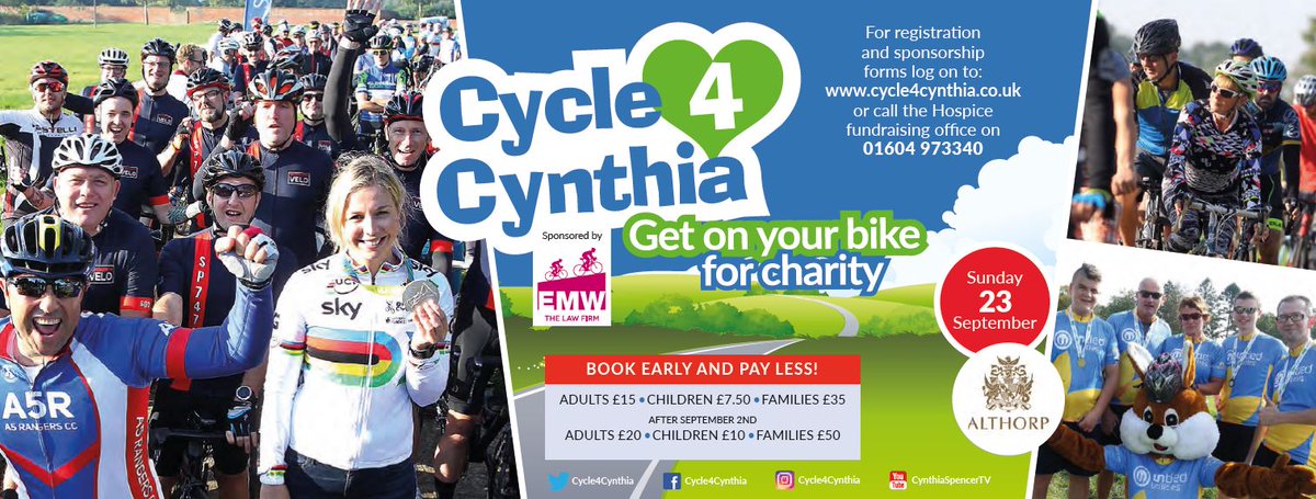Cycle4Cynthia (@cycle4cynthia) on Twitter photo <a href="/Cycle4Cynthia/">Cycle4Cynthia</a>: Weather
The forecast for tomorrow has now calmed with light rain showers and a moderate breeze expected. May we remind riders of the need to dress for all types of weather. We look forward to seeing everyone tomorrow <a href="/BBCNorthampton/">BBC Northamptonshire</a> <a href="/ChronandEcho/">Northampton Chron</a> <a href="/CycleNorthants/">Cycle Northants</a> <a href="/Cycle4Cynthia/">Cycle4Cynthia</a>: Weather
The forecast for tomorrow has now calmed with light rain showers and a moderate breeze expected. May we remind riders of the need to dress for all types of weather. We look forward to seeing everyone tomorrow <a href="/BBCNorthampton/">BBC Northamptonshire</a> <a href="/ChronandEcho/">Northampton Chron</a> <a href="/CycleNorthants/">Cycle Northants</a>