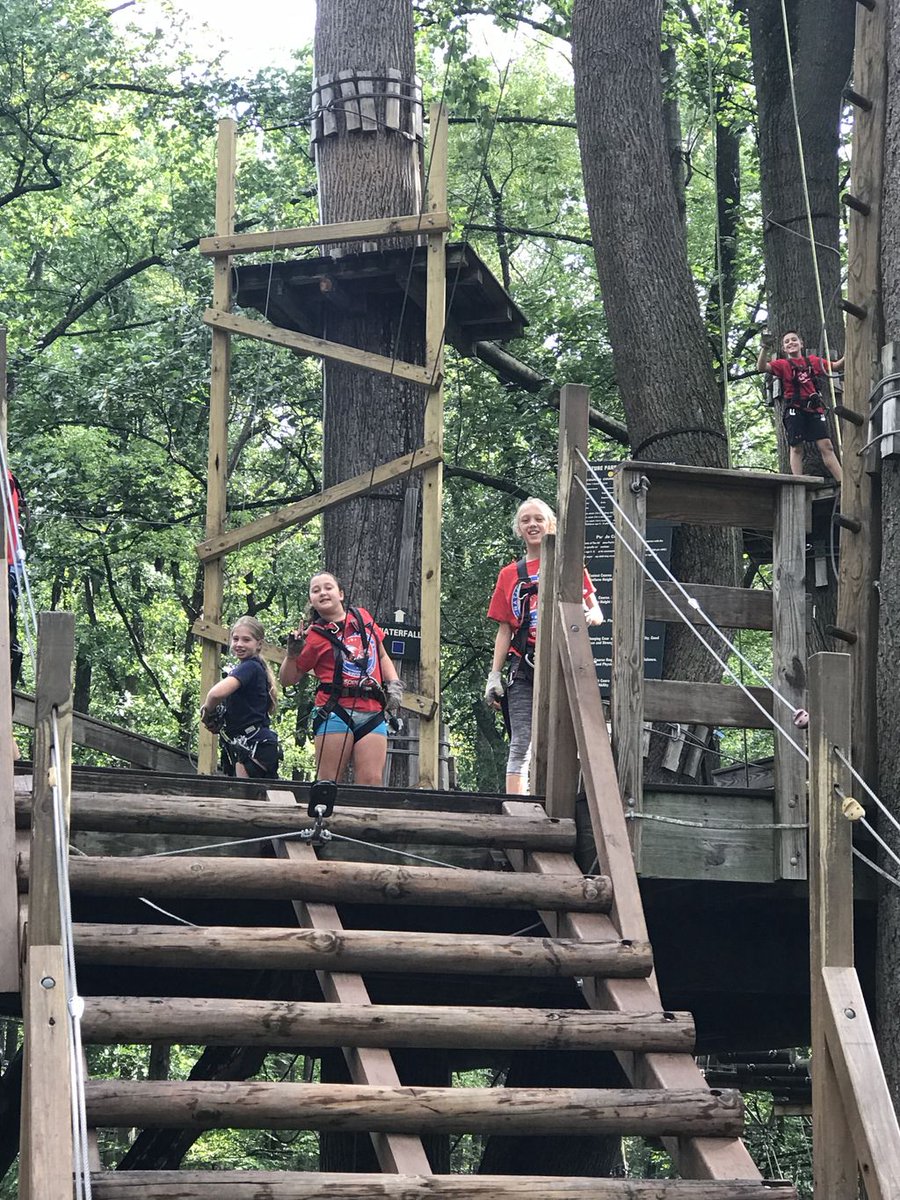 NCAPswim's tweet photo. NCAP Georgetown Prep takes to the trees in their annual kickoff event. #GONCAP https://t.co/QUyhJMS2dZ