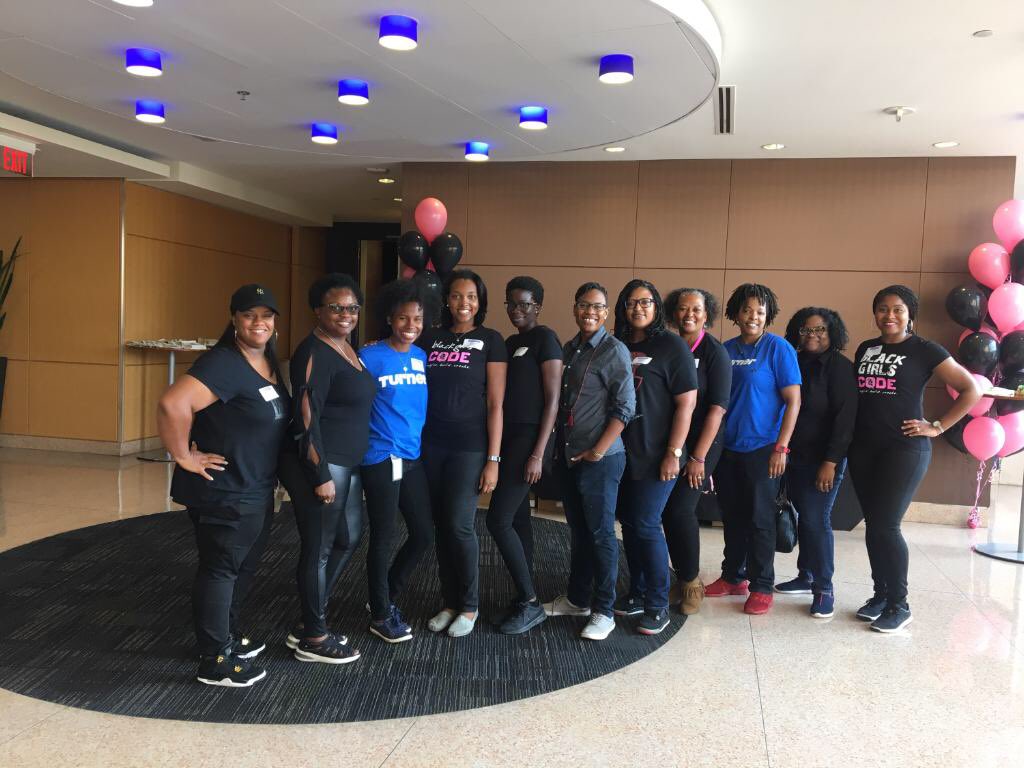 VolunteerBGCATL's tweet photo. Just some of the many volunteers making #BGCGameJam happen. Interested in becoming a volunteer for the next @BlackGirlsCode event? Let us know. We love our #BGC volunteers! #BGCATL https://t.co/a2O30l43on