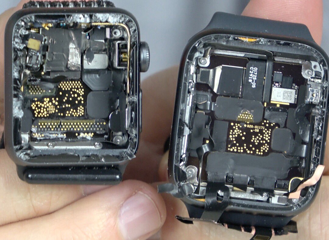 whatsinside's tweet image. Also we destroyed a series 3 vs 4 to see the inside. Pretty interesting...