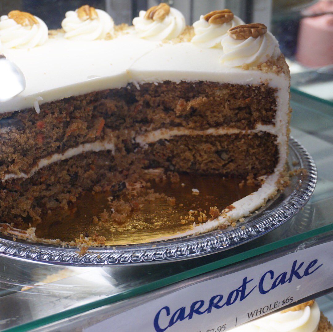 ChocolateBarHTX's tweet photo. Have you tried our delicious #CarrotCake yet? It’s drive-through-the-rain delicious 😋 https://t.co/u8Wrts1zRK