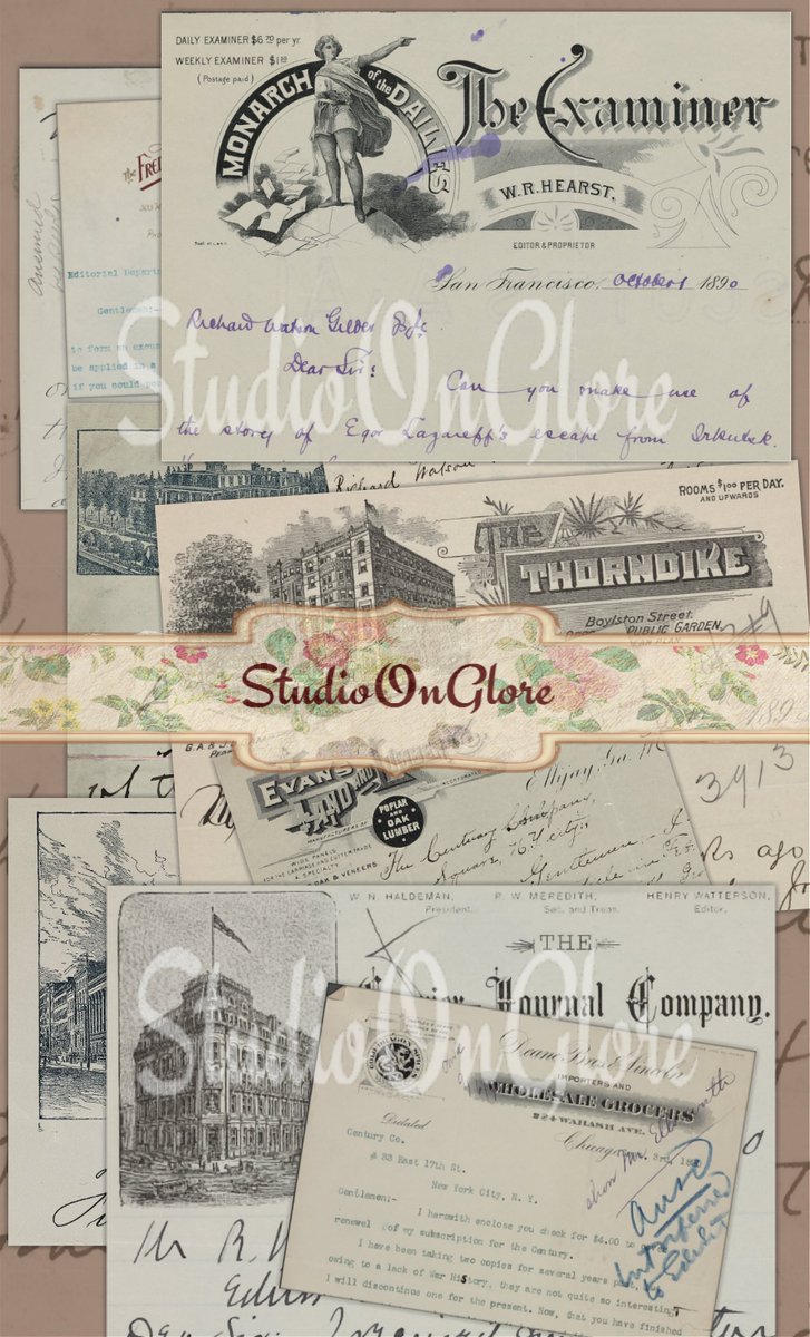 Found a treasure trove of #Vintage #BusinessCorrespondence; sharpening them up, snipping the #letterhead for a nice set of #digital #CollageSheets  #JunkJournals, #Decoupage, #Scrapbooks  etsy.me/2xyeRcz #ScrapbookSupplies #digitaldownload #StudioOnGlore