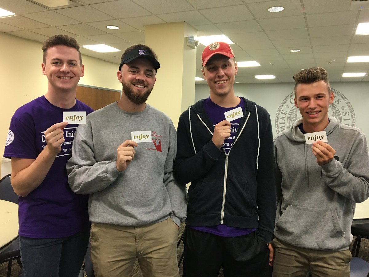 CapitalSCE's tweet photo. Thank you #brassica for lunch after Crusader Day of Service today! #CUengages #CapFam https://t.co/bsk7yBy8ih