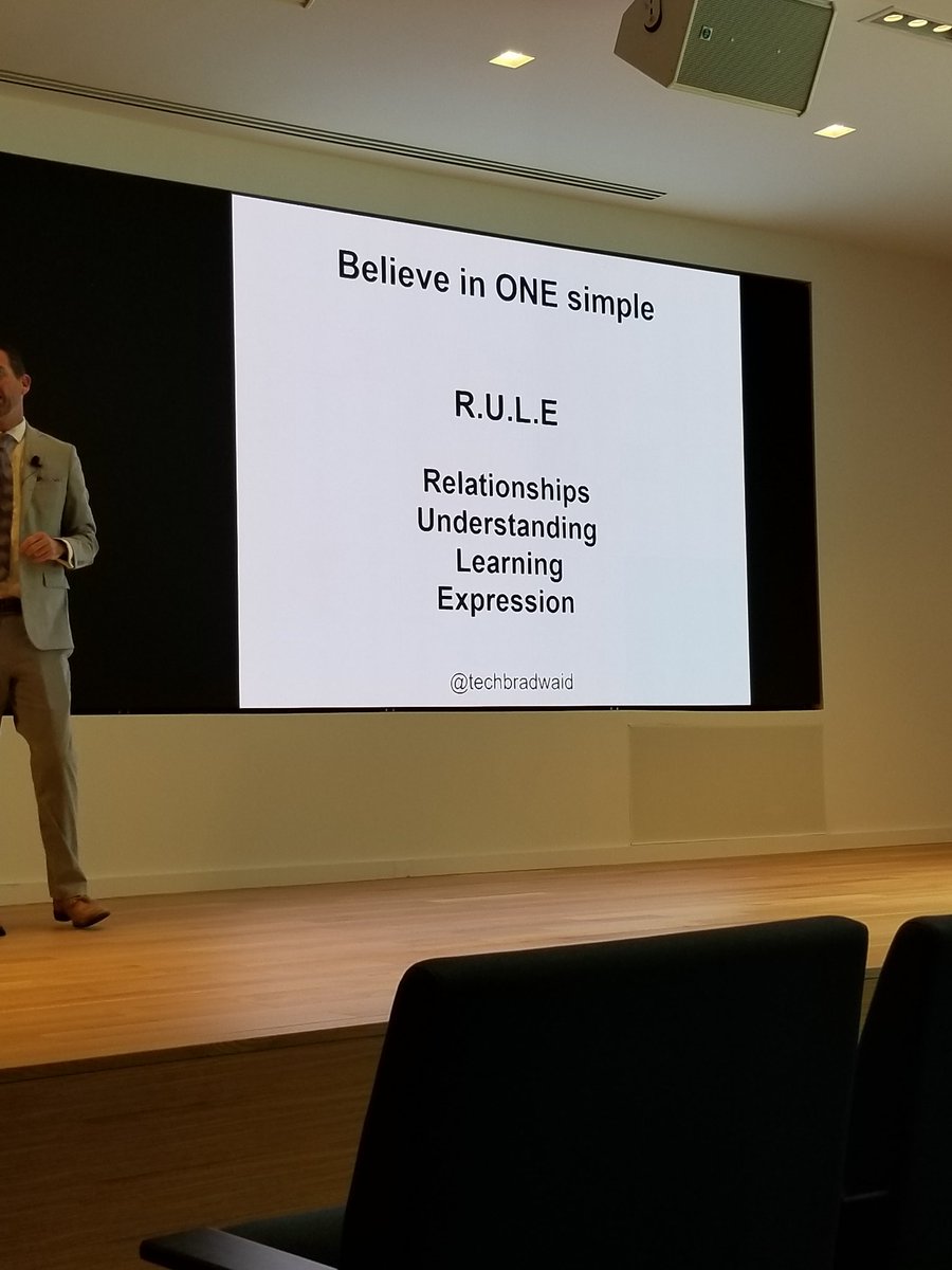 hbrown03's tweet photo. If you want to change the world, believe in one simple RULE - Relationships, Understanding, Learning, Expression #digcitsummit  #bethedigitalchange #BeTheChange https://t.co/H6Wmj7vrJu