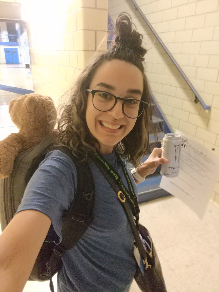 GriggsatBarbe's tweet photo. I'm at #tntcon20 with Brownie, my daughter's Teddy that she insisted that I bring. I'm ready to present! https://t.co/wtz7Si8Rhi