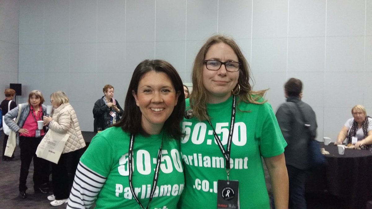 5050Parliament's tweet photo. Fab bumping into @carolynharris24 @NazShahBfd @DawnButlerBrent #LabWomen18 Thanks for all support for #5050Parliament ##AskHerToStand https://t.co/XUNwjOFqu1  @LabourWomensNet @Dartford_Labour @RosieDuffield1 https://t.co/Kns4slzaMB