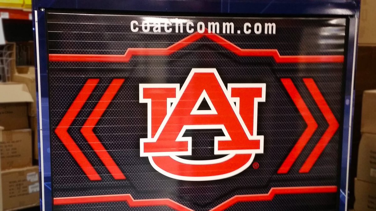 SignsMadeEasy's tweet photo. Headed to the @AuburnTigers vs. @ArkRazorbacks game today? Take a look on both the sidelines for these two @CoachComm #XSystems we wrapped! #SEC #ItJustMeansMore #Football https://t.co/9vSJDn6qp4