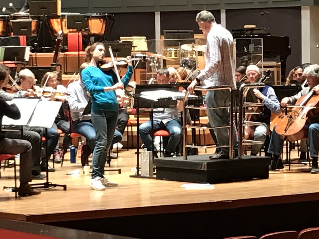 In rehearsal with the fab <a href="/TheCBSO/">CBSO</a> and <a href="/stevebell62/">Stephen Bell</a> <a href="/THSHBirmingham/">THSH</a> can't wait for the concert! ❤️