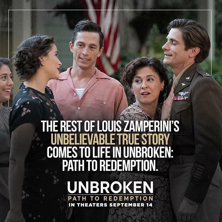 VanHoutenTWT's tweet photo. Highly recommend checking out #UnbrokenPathToRedemption in theaters!! Such a good movie to watch with a great message! @UnbrokenFilm #faith #unbroken https://t.co/hJPzJnRSdt