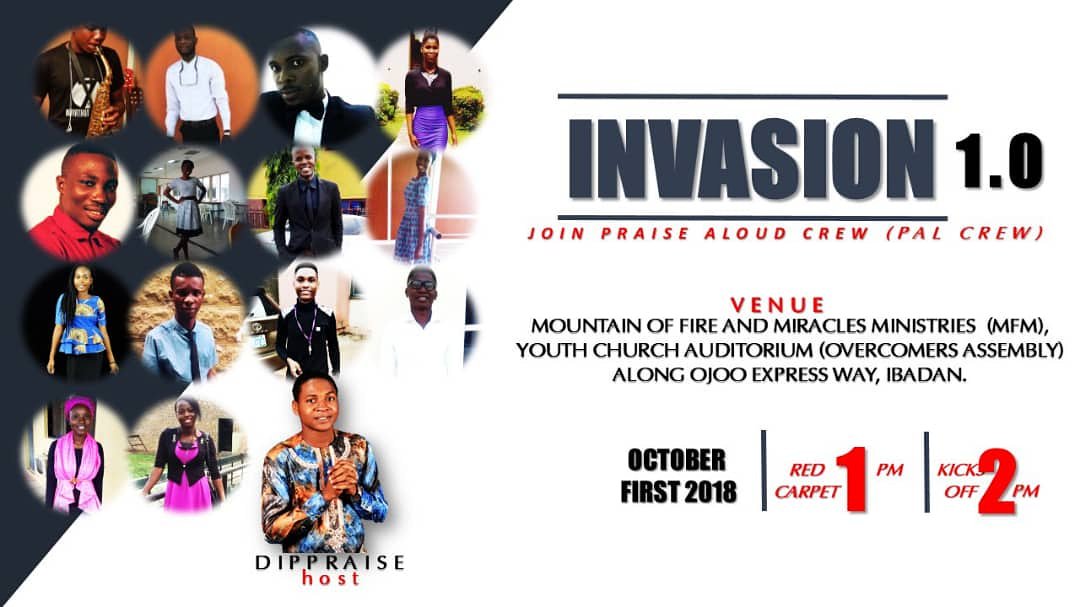 dippraise's tweet photo. JOIN DIPPEAISE AND HIS PRAISE ALOUD CREW (PAL CREW) @ INVASION 1.0 GET READY FOR ENCOUNTER https://t.co/PZAMRqQt1C