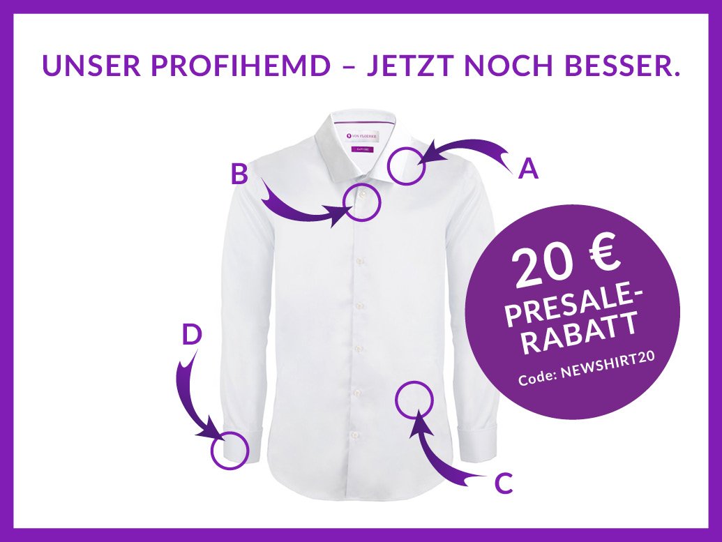 Jetzt noch besser: das VON FLOERKE-Hemd! Als Vorbesteller erhältst du 20 € Rabatt auf jedes Exemplar – und im Dreier-Bundle gibt’s das dritte komplett gratis!
Aktionscode: NEWSHIRT20
Hier geht’s zum Hemd: floerke.in/newshirt20
