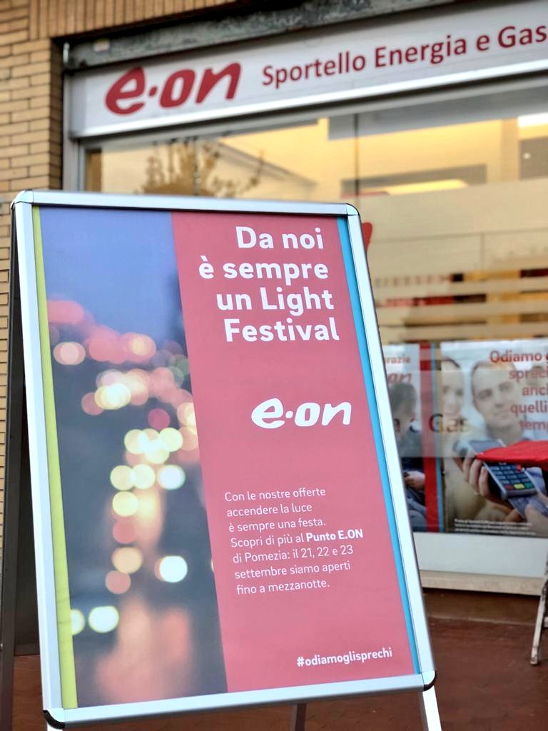 Pomezia si accende di luci! E.ON vi aspetta al <a href="/PomeziaLF/">PomeziaLightFestival</a>: video proiezioni, giochi di luce e digital performance per esplorare la tematica della Smart City. Passate a trovarci al nostro Punto E.ON! #PomeziaLF18
