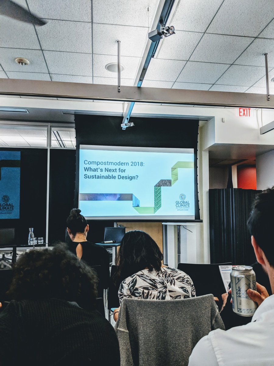 nataliejzhang's tweet photo. Loved hearing about the past, present, and future of sustainable design at #Compostmodern last week! How do we make sustainability a requirement, look to biomimicry for transcending traditional boundaries? #GCAS2018 @AIGASF https://t.co/JUdDi2mZln