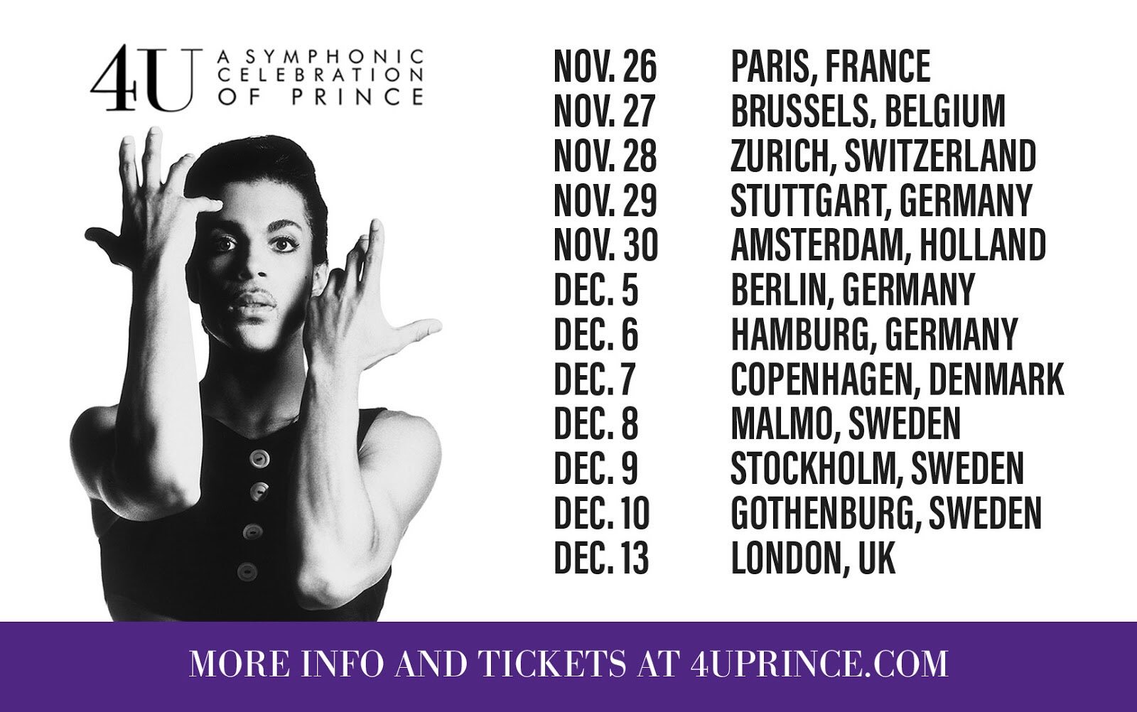 4UPrinceShow on Twitter "The Prince celebration is heading to Europe