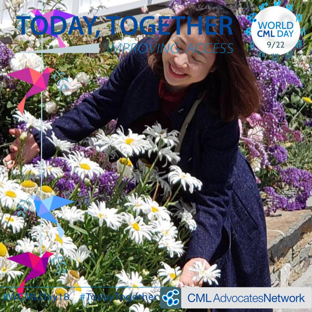 cmlnet's tweet photo. On 22 September 2018, one community across the globe stands together to raise awareness about one life-changing reality – living with Chronic Myeloid Leukemia #CML
#WCMLDay18 #TodayTogether #ImprovingAccess
https://t.co/vcQ513hdzv https://t.co/2urVfUy10R