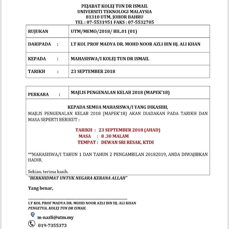 ktdi4utm's tweet photo. JKM KTDI akan mengadakan Majlis Pengenalan Kelab 2018 (MAPEK'18).
Tarikh : 23/9/2018
Waktu : 8.30 malam
Tempat : Dewan Sri Resak (DSR)
Kehadiran Pelajar Intake 18/19 adalah WAJIB, Pelajar Kanan digalakkan untuk turut serta memeriahkan majlis.
#thisisktdi #siapsiaga #gajahcomel https://t.co/awwZckWQoA