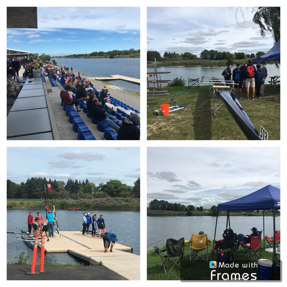 purcer's tweet photo. .⁦@rowingcanada⁩ ⁦@RowSNRC⁩ Great day for the #HeadoftheWelland #FiveBridgesClassic!  Many towers and lots of spectators!! Thank you volunteers for your time! https://t.co/ua8tJDQob9