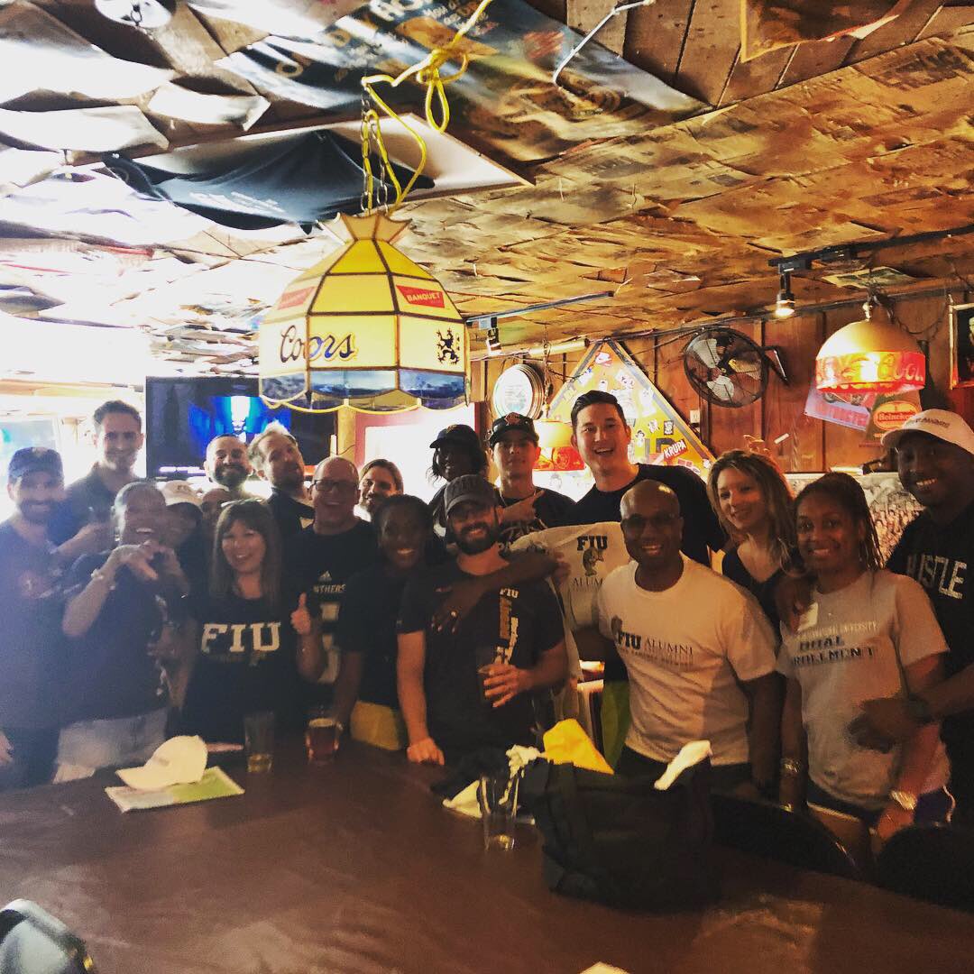 umlacanes's tweet photo. Mπ΄A in LA! Mixing and mingling with the LA Chapter of @FIUalumni Thanks for being the best hosts @barneysbeanery #Weho!!! #CanesforLife #UMvsFIU #GoLACanes π§‘π https://t.co/m9CUo5eDvq