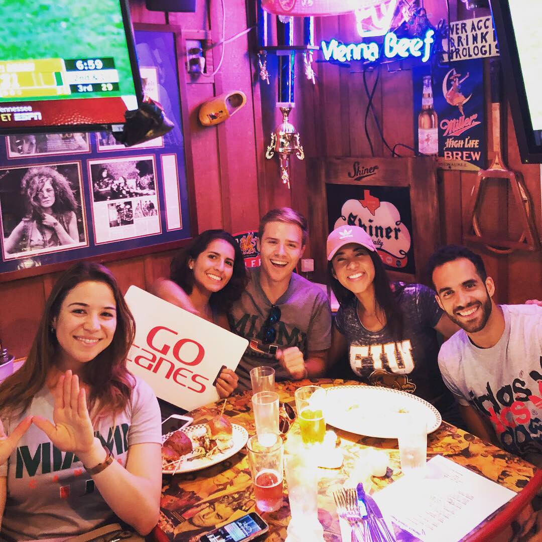 umlacanes's tweet photo. Mπ΄A in LA! Mixing and mingling with the LA Chapter of @FIUalumni Thanks for being the best hosts @barneysbeanery #Weho!!! #CanesforLife #UMvsFIU #GoLACanes π§‘π https://t.co/m9CUo5eDvq