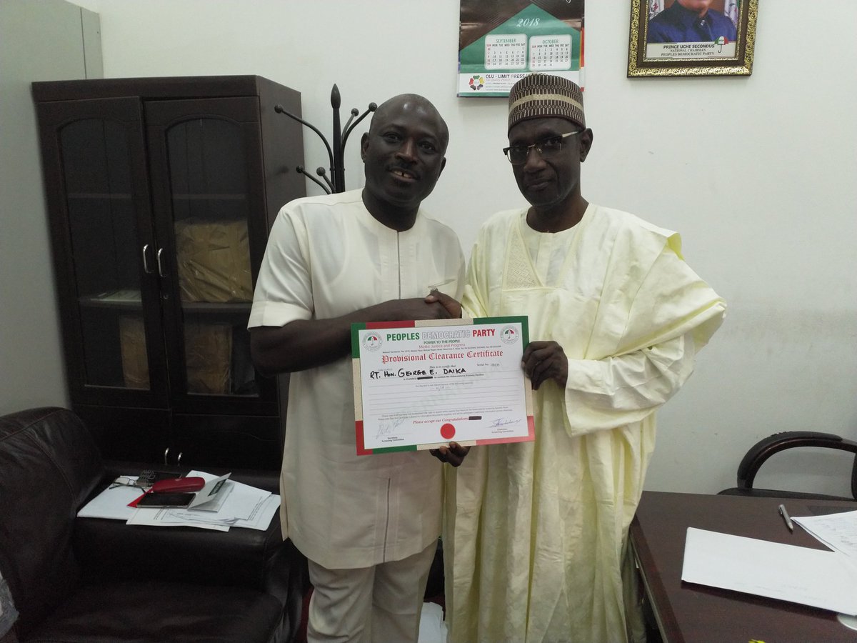 GED2019's tweet photo. Today, I was screened, cleared and issued certificate to contest for Plateau State PDP Gubernatorial Primaries.
#RebuildingPlateau...a collective resolve!
#GED2019
Congratulations to all of us. https://t.co/FCDsbl3pz9