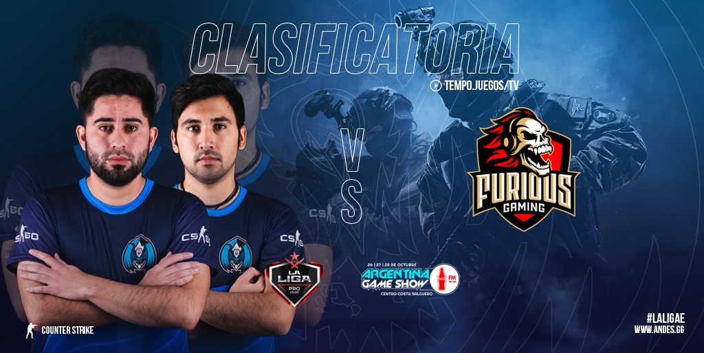 Andes_Esports's tweet photo. Arranca nuestro enfrentamiento contra @FuriousGamingLA por la Fecha 3 de @laligaesports, con la transmisión de @TemporadaJuegos.
¡Vengan a alentarnos en https://t.co/JbOgpgq8OX!
¡Vamos por ese primer lugar en la tabla! #GoAndes #LaLigaE #SomosTemporada #ArGameShowForMe https://t.co/s8wHZL2S98