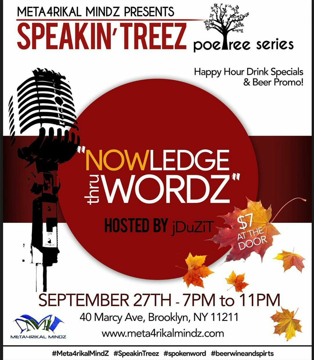 Meta4rikalMindz's tweet photo. Another dope event in 2 weeks!
It's going down Thursday, Sept 27th in #Williamsburg #Brooklyn!
We will have a #beerpromo & #LadiesNight in conjunction with #SolCerveza & $3 #HappyHour from 4pm-9pm compliments of Eddie Jr's Sports Bar!
Hosted By jDuZiT
Music by @DJHecticStylz https://t.co/tHRtiAc0RN