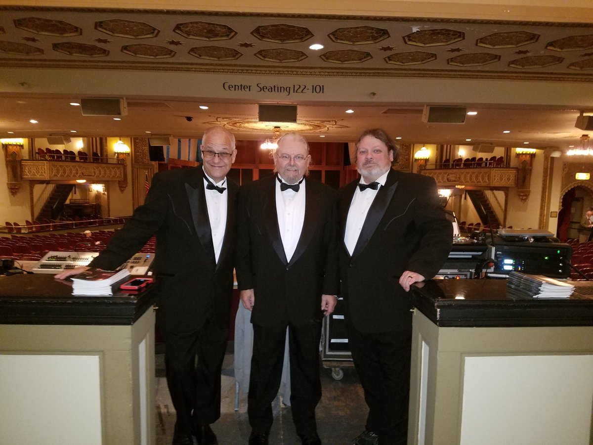 trwenger's tweet image. New season... new look! Brothers Wenger, Shapiro, and Dillman clean up nice for #RSO #iatse #local97 #santanderPAC