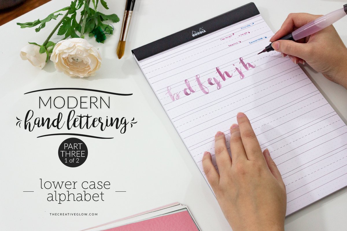 TheCreativeGlow's tweet photo. My Hand Lettering Series continues in Part 3-1 one where you'll start learning brush lettering lower case letters! #handlettering #Tutorials https://t.co/TQNL7A0Mdd https://t.co/x6WhhWyHQT