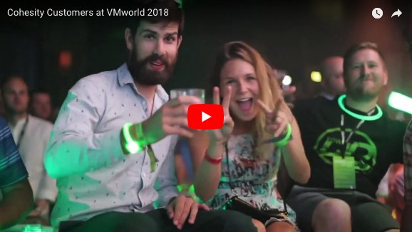 Cohesity's tweet photo. Do you miss #VMworld as much as we do? I know our customers do! Join us on a trip down memory lane (to last month) and relive our week in Vegas w/ our awesome Cohesity customers! https://t.co/eQAJV32QJQ https://t.co/UfntHyO1AW