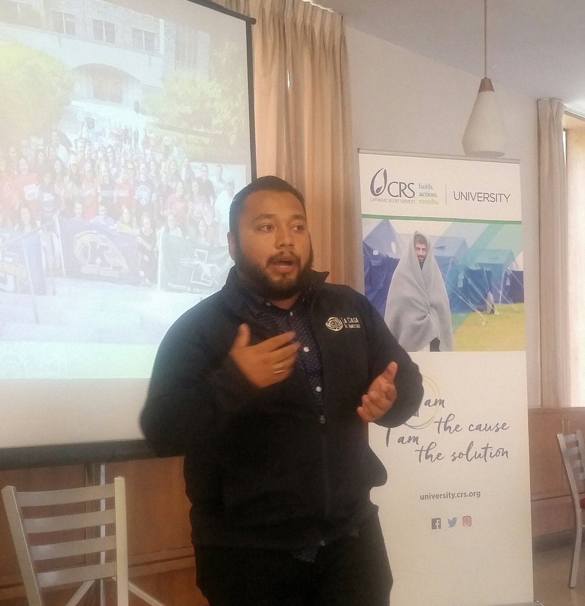 BethMKnobbe's tweet photo. Excited to have @CRSUniversity and @HolyCrossND alum Juan Constantino at #CRSTraining sharing his success stories with us! https://t.co/b9l2fGguXO