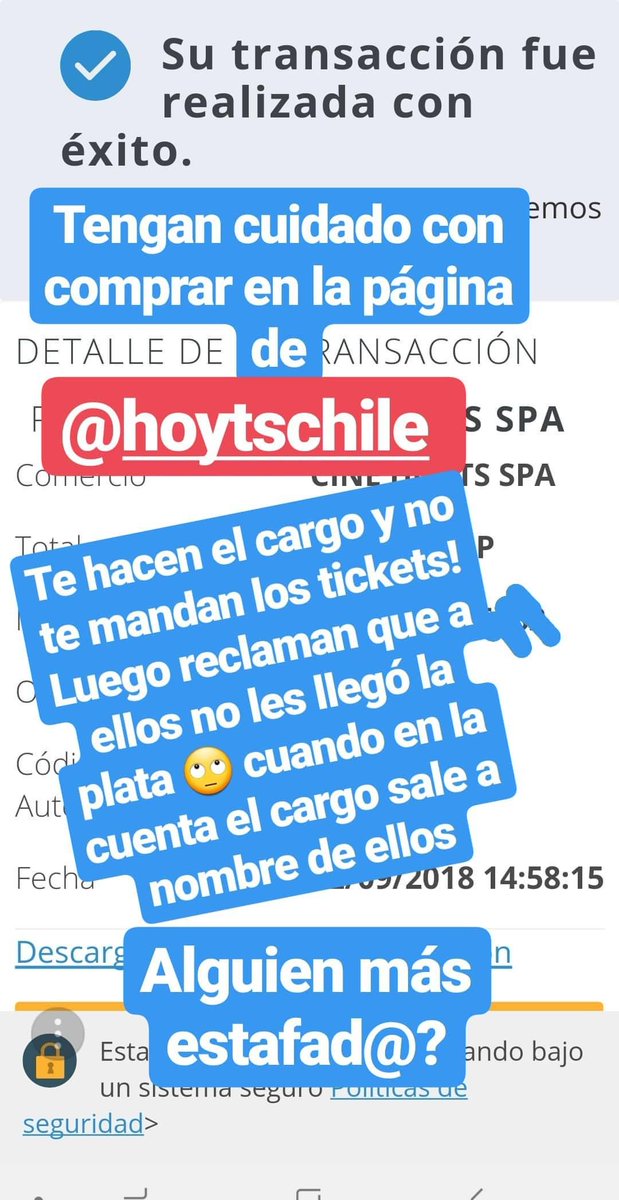 frauleinnico's tweet photo. @CineHoytsChile #estafa #sernac #derechosdelconsumidor https://t.co/SJ7XRNxxvG