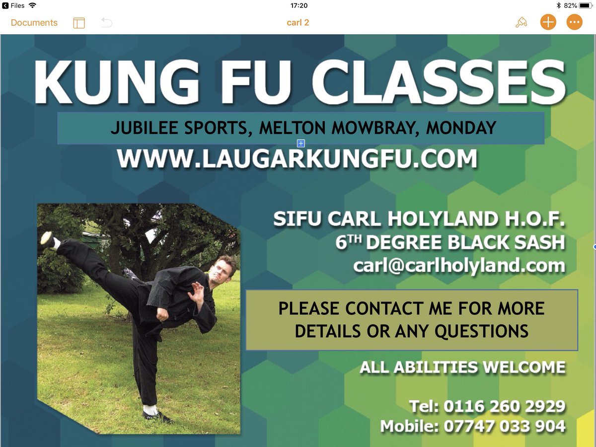 chmartialarts's tweet photo. Hey for kung fu classes in Melton Mowbray. https://t.co/DLeIzC7g5n
