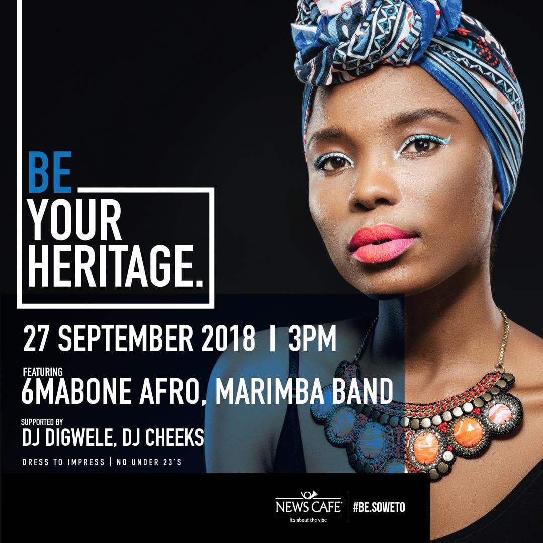 LuciaMalapane's tweet photo. To those that enjoy live band performances 🎷🎺🎹🥁🎼

Catch live performances on 27 Sep and 30 Sep by Siya Shezi, 6Mabone, Rethabile, Tumelo &amp; Sawubona Music Jam at News Cafe Maponya from 3PM. In celebration of #HeritageMonth2018 

With resident DJs 🎧 on the 1s&amp;2s https://t.co/6adwQLbDpx