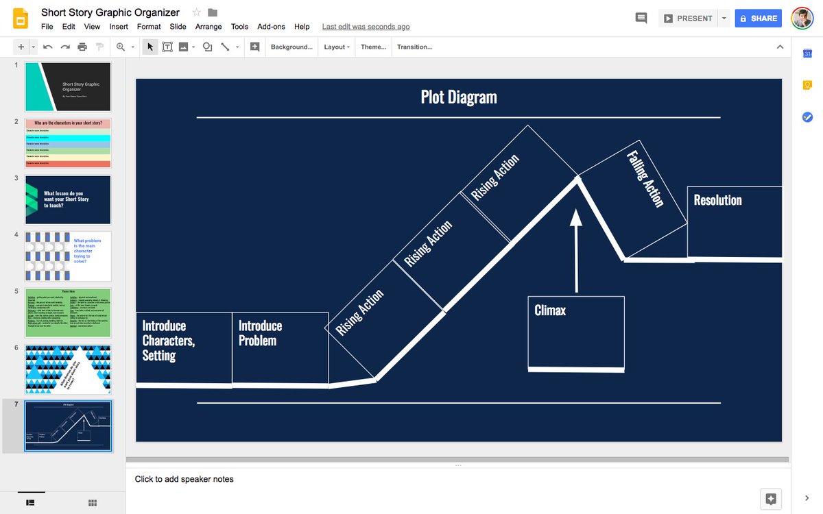 mrpiercEy's tweet photo. Here's a Short Story Graphic Organizer I created using Slides that you can pass out to your students through Google Classroom: https://t.co/M9EdprdYpx
#EdTechTeam #KyGoDigital #EdTech #GoogleClassroom https://t.co/1g4HzS6Ebk