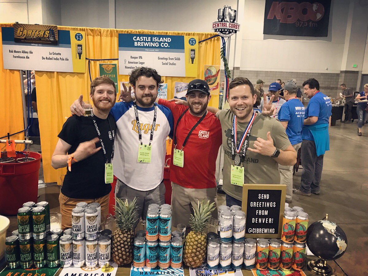 cibrewing's tweet photo. This is what a couple of happy fools look like when American Lager wins SILVER at @GABF!! WOOOO!! https://t.co/4aJyiH1udR