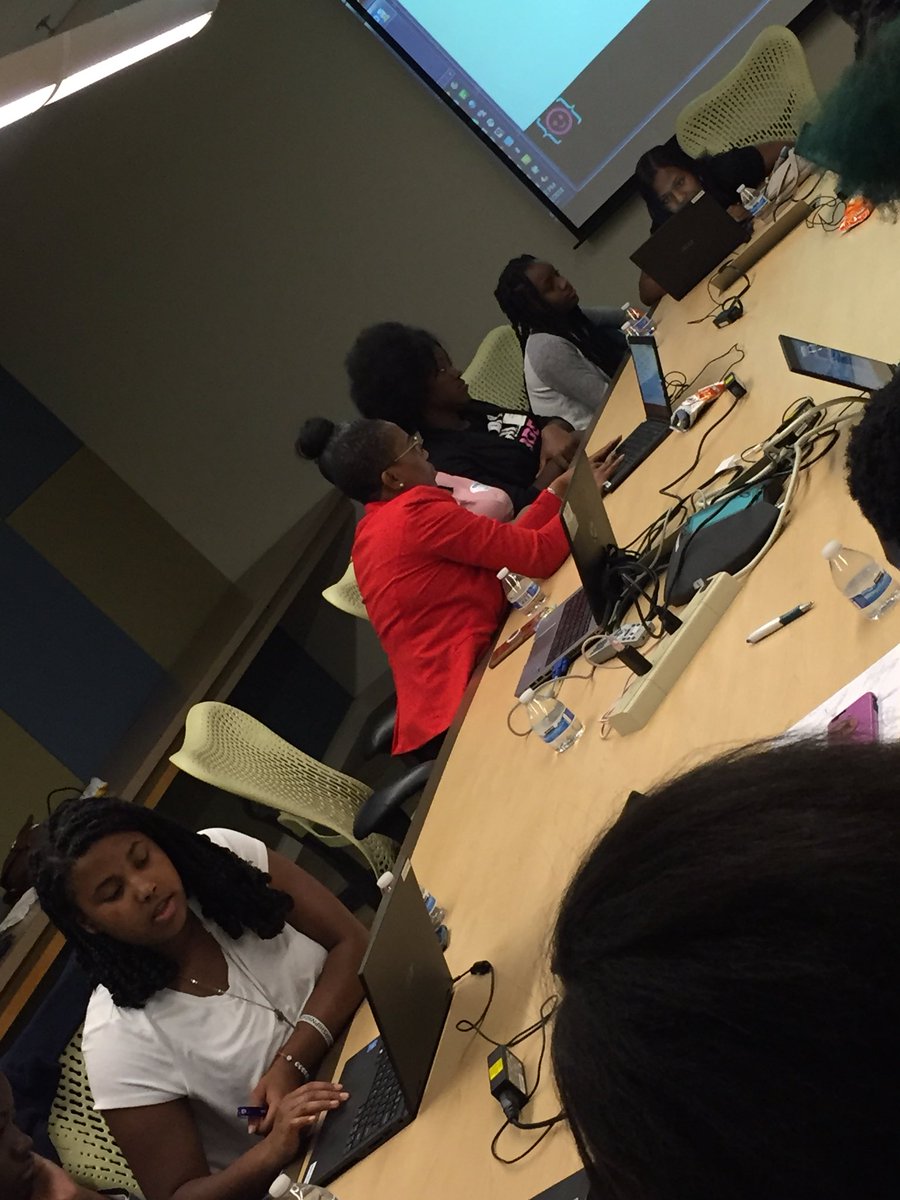 VolunteerBGCATL's tweet photo. Almost time to present and these girls are ready! @VolunteerBGCATL #BlackGirlsCode #BlackGirlsCodeATL #BlackGirlsRock #BlackGirlMagic #BlackExcellence #BlackGirlsCodeAtlanta #STEM #BGC #BGCGameJam #BGCATL https://t.co/YaEUXCUZ1q