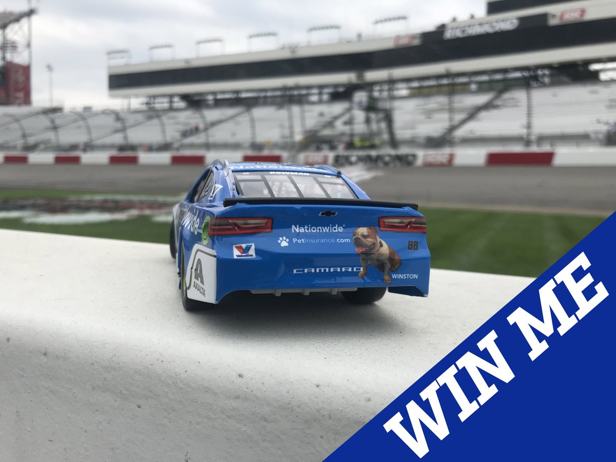 Retweet this post by 9/23/18 at 12PM to win this one-of-a-kind signed @AlexBowman88 diecast featuring our pet promo winner, Winston. #NW88Alex Rules: bit.ly/2QCIgKE