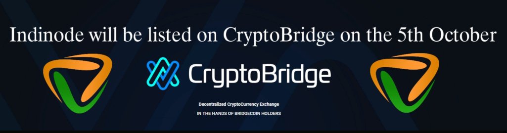 ScoobyD82's tweet photo. INDINODE will be added to crypto bridge.
great news for all of us,
great going INDINODE
@indinode https://t.co/r9BmyI5x8V